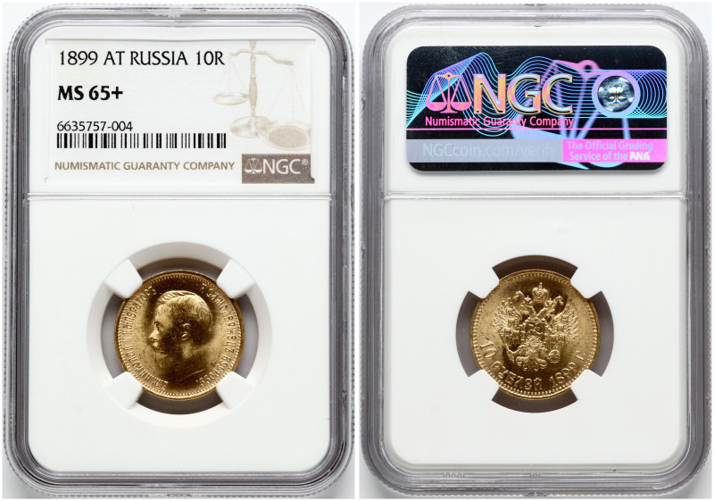 Russia. Nicholas II (1894-1917). 10 Roubles 1899 АГ, St. Petersburg. Gold 8.60 g...