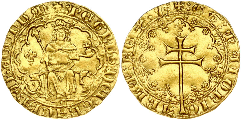 Spain, Mallorca. Pedro I (1343-1387). Real d'or. Gold 3.87 g. Cayon 2055; Cru.V....