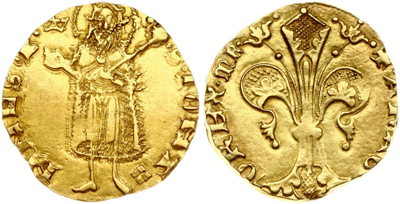 Spain, Valencia. Martin I (1395-1410). Florin. Gold 3.41 g. Cayon 2007; Cru.Coma...