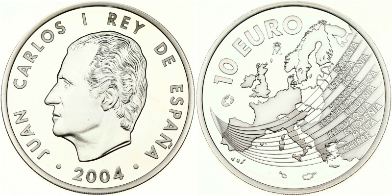 Spain. Juan Carlos I (1975-2014). 10 Euro 2004 European Union enlargement. Rever...