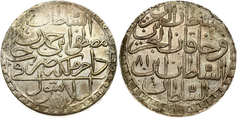 Turkey. Mustafa III (1757-1774). Altmislik (2 zolota) AH 1171 year 81//1767, Ist...