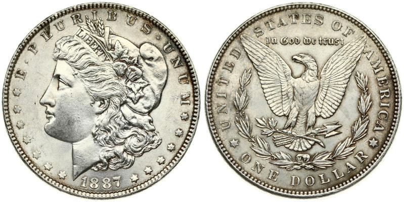 USA Dollar 1887 'Morgan Dollar' Philadelphia. Silver 26.75 g. KM-110