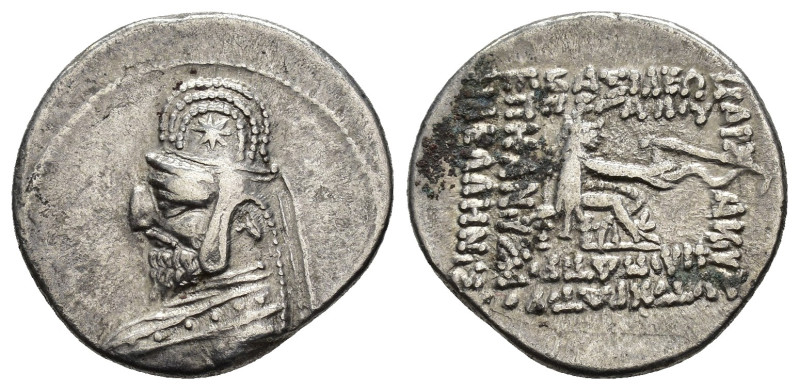 PARTIA. Orodes I. Dracma. A/ R/ AR 3,96 g. 21 mm. SEP-31. Oxidaciones. MBC.