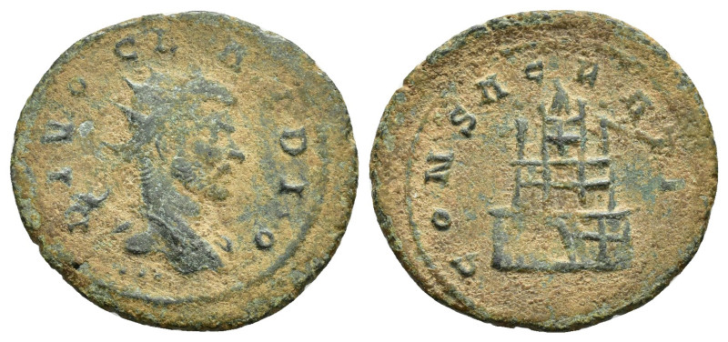 CLAUDIO II. Antoniniano. Galia (268-270). A/ Cabeza radiada a der.; DIVO CLAVDIO...