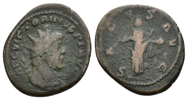 VICTORINO. Antoniniano. Galia (269-271). A/ Busto radiado y acorazado a der.; IM...