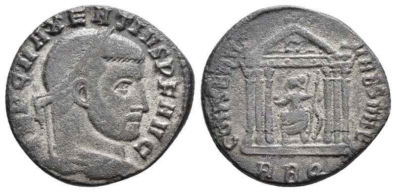 MAJENCIO. Follis. Roma (308-310). A/ Cabeza laureada a der.; IMP C MAXENTIVS P F...