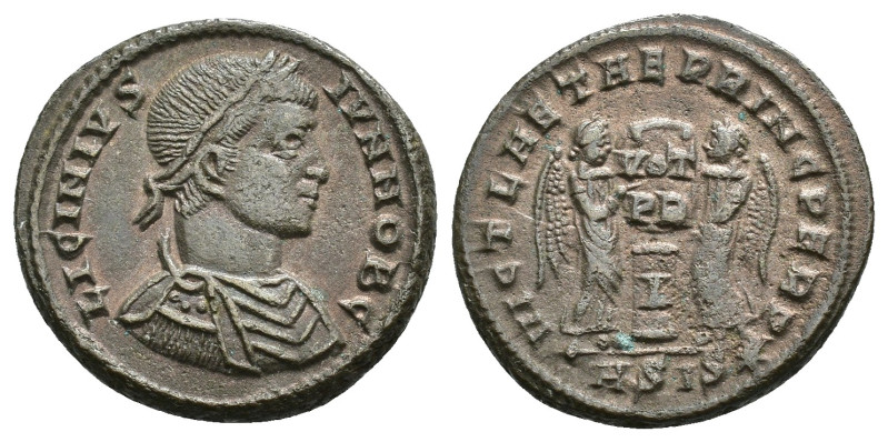 LICINIO. Follis. Siscia (319-320). A/ Busto laureado, drapeado y acorazado a der...