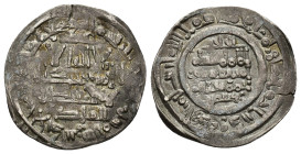 CALIFATO. HISAM II. Dírham. Al-Andalus. 396 H. AR 2,94 g. 22 mm. V-588. Pequeña grieta. MBC+.

Ex colección Gaspariño