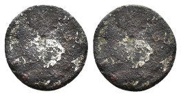 ALMORÁVIDES. ALI B. YUSUF SIN HEREDERO. 1/2 quirate. Sin ceca. Sin fecha. AR 0,42 g. 10 mm. V-1690; Ca23. BC+. Escasa.

Ex colección Gaspariño