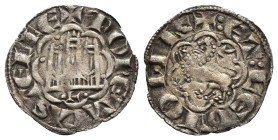REINOS DE CASTILLA Y LEÓN ALFONSO X. Dinero. León. L con travesaño horizontal casi en la mitad de la letra. VE 0,76 g. 18,5 mm. III-267.1; BMM-398. Pe...