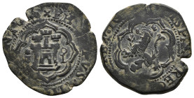 FELIPE III. 4 maravedís. 16(…). Cuenca. I surmontada de O. CU 6,51 g. 26,1 mm. AC-221? Tipo 57. Cospel abierto. MBC.