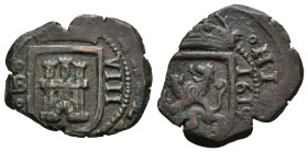 FELIPE III. 8 maravedís. 1619. Burgos.CU 4,41 g. 22,7 mm. AC-296. Rev. descentrado. MBC+.