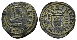 FELIPE IV. 4 maravedís. 1663. Segovia. BR. CU 0,83 g. 16,6 mm. RS-610. AC-255. MBC+.