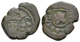 CARLOS II. 2 maravedís. 1694. Linares. A/ Fecha 94. R/ S/L. CU 5,52 g. 18,6 mm. AC-78. BC+.
