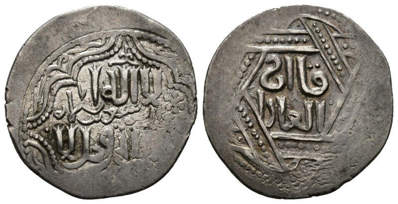 ILJANÍES. ABAQA. Dírham. (Tiflis). 670 H. AR 2,71 g. 20 mm. Diler-A-98-670. Vano...