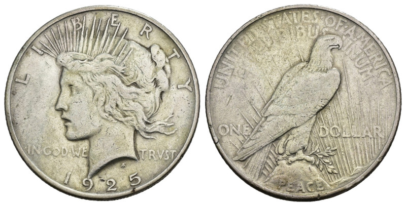 ESTADOS UNIDOS DE AMÉRICA. 1 dólar de la paz. Filadelia. 1925. AR 26,64 g. 38 mm...