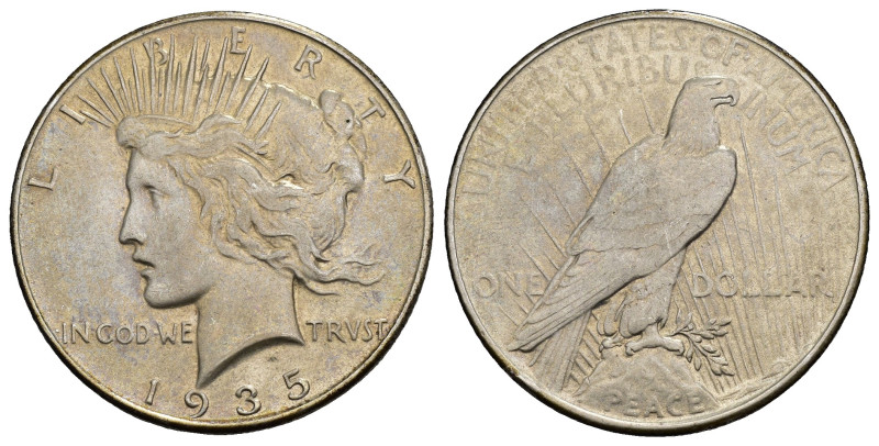 ESTADOS UNIDOS DE AMÉRICA. 1 dólar de la paz. Filadelia. 1935. AR 26,69 g. 38,1 ...