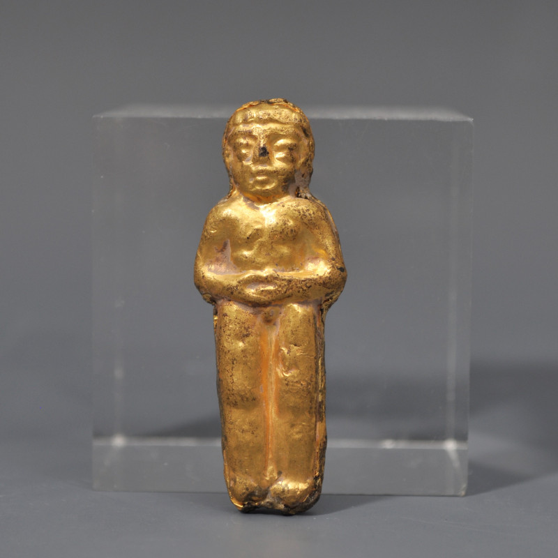 ARQUEOLOGÍA. GANDHARA. Cuenta en forma de Buda (ss. I a.C.- II d.C.). Material b...