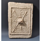 ARQUEOLOGÍA. PALEOCRISTIANO. Ladrillo rectangular (ss. IV-VII). Adobe. Altura 40,5 cm. Longitud 26 cm.