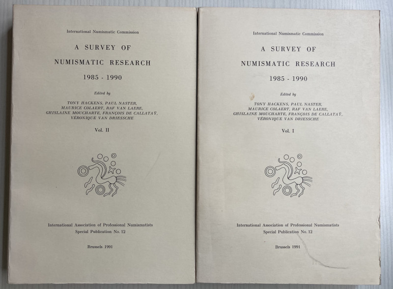 AA.VV. A Survey of Numismatic Research 1985-1990. 2 Voll. Brussels 1991. Brossur...