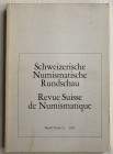 AA.VV. Revue Suisse de Numismatique Tome 51. Bern 1972. Brossura ed. pp. 257, ill. in b/n, tavv. 27 in b/n.Contents: Denyse Berend. Les tétradrachmes ...