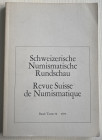 AA.VV. Revue Suisse de Numismatique Tome 52. Bern 1973. Brossura ed. pp. 173, ill. in b/n, tavv. 49, in b/n. Contents: S. Kiyonaga The date of the beg...