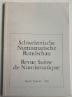 AA.VV. Revue Suisse de Numismatique Tome 62. Bern 1983. Brossura ed. pp. 103, tavv. 16 in b/n. Contents: Andrew Burnett. The Enna hoard and the silver...