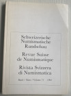 AA.VV. Revue Suisse de Numismatique Tome 71 Bern 1992. Brossura ed. pp. 246, tavv. 28 in b/n. Contents :La chronologie du monnayage de Syracuse sous l...