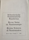 AA.VV. Revue Suisse de Numismatique Tome 77 Bern 1998. Brossura ed. pp. 208, ill. in b/n, tavv. 14 in b/n. Contents: Artikel: The silver staters of Ia...