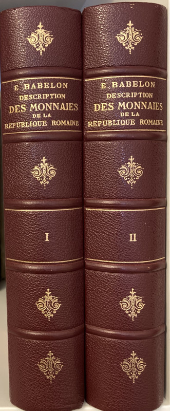 Babelon E. – Description historique et chronologique des monnaies de la Républiq...