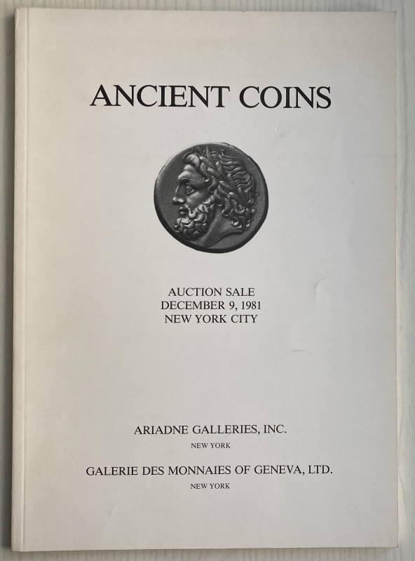 Ariadne Galleries. Ancient Coins. New York 09 December 1981. Brossura ed. lotti ...