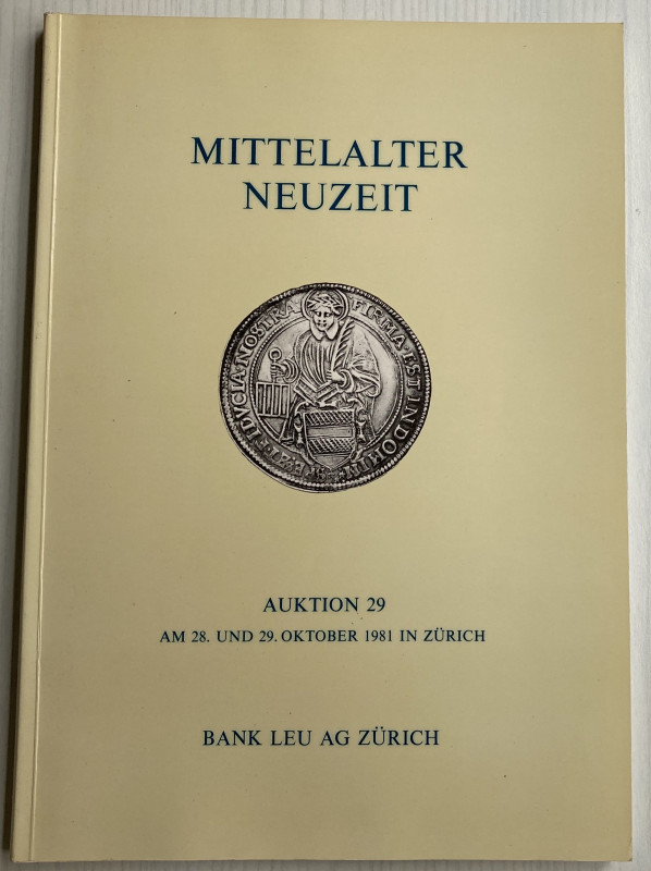 Bank Leu Auktion 29 Mittelalter Neuzeit. Islamische Munzen, Deutsche Stadte Deut...