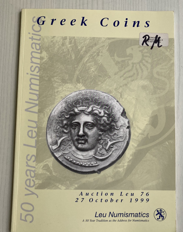 Bank Leu Auktion 76. Greek Coins An Exceptional Private Collection. Zurich 27 Oc...