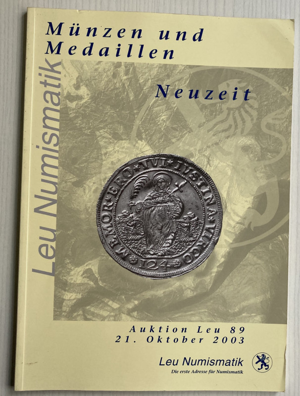 Bank Leu Auktion 89. Munzen und Medaillen Mittelalter Neuzeit. Zurich 21 Oktober...