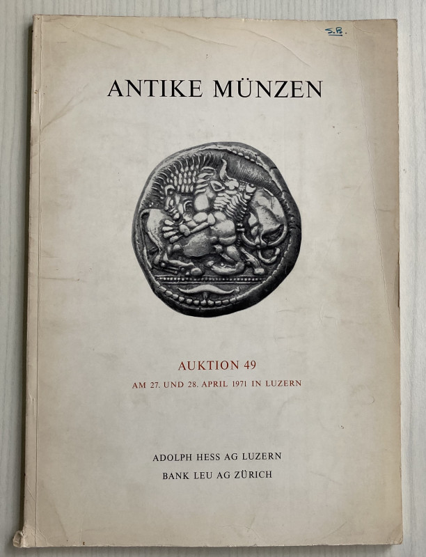 Hess A. Bank Leu Auktion 49. Antike Munzen Kelten, Griechen, Romer, Byzantiner. ...