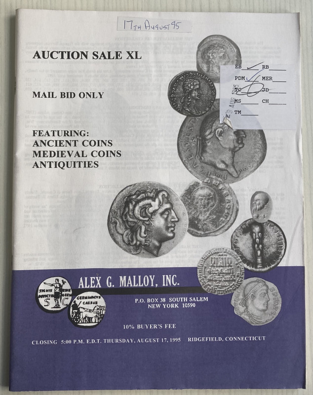 Malloy A.G. Auction XL. Featuring: Ancient Coins Medieval Coins Antiquities. New...