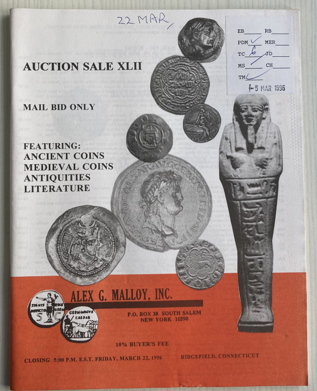 Malloy A.G. Auction XLII. Featuring: Ancient Coins Medieval Coins Antiquities Li...