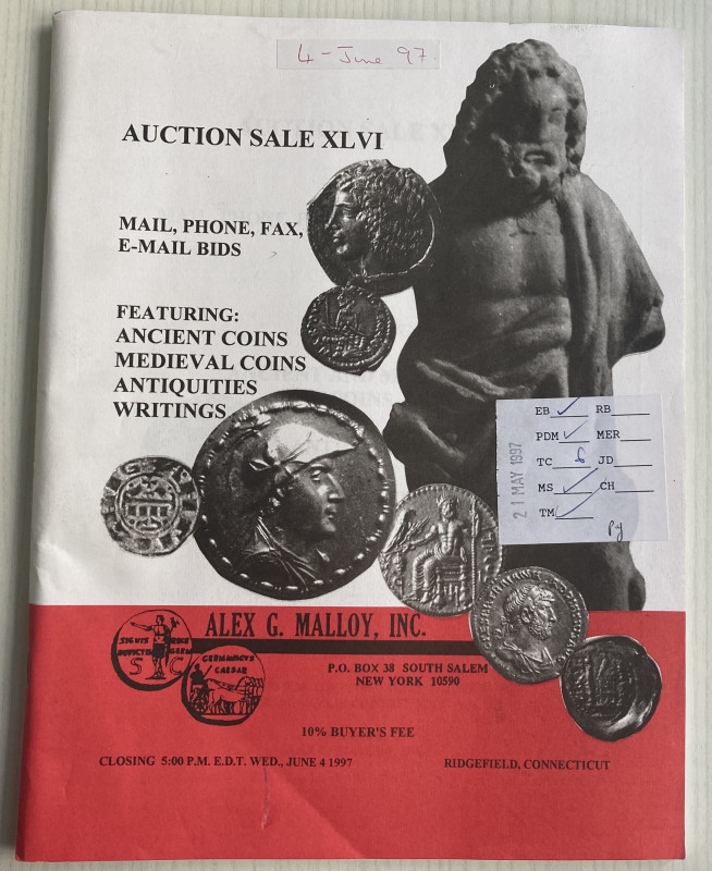 Malloy A.G. Auction XLVI. Featuring: Ancient Coins Medieval Coins Antiquities Wr...