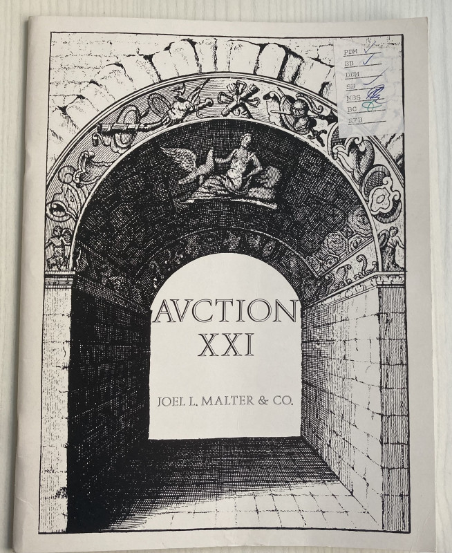 Malter J.L. Auction XXI featuring Ancient Coins - Greek, Roman Republic, Imperia...