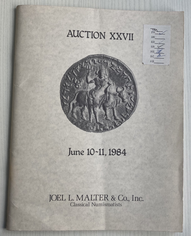 Malter J.L. Auction XXVII featuring Coins Early Western Coinages - Judaea & Arab...