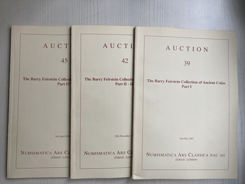 NAC – Numismatica Ars Classica. Auction No. 39. 3 cataloghi. The Barry Feirstein...