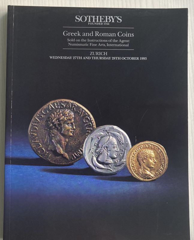Sotheby's Greek and Roman Coins. Zurich 27-28 October 1993. Brossura ed. lotti 1...