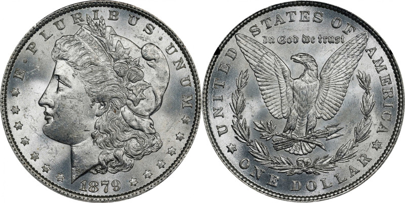 1879-CC GSA Morgan Silver Dollar. MS-62 (NGC).
The original box and card are no...