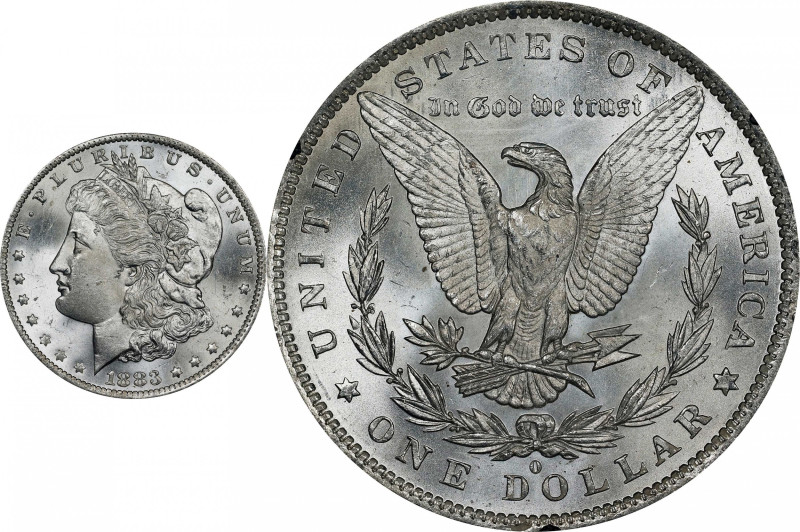 1883-O GSA Morgan Silver Dollar. MS-63 (ANACS).
The original box and card are n...