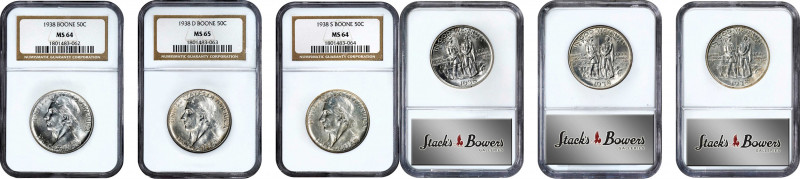 1938 Boone Bicentennial. PDS Set. (NGC).
All examples are graded and individual...