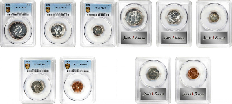 1952 Proof Set (PCGS).
All examples are individually graded and encapsulated by...