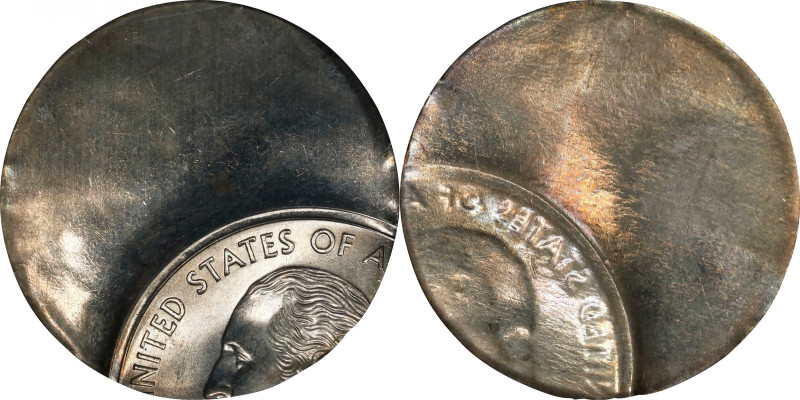 Undated State Quarter. Struck 60% Off Center on Obverse Clad Layer. MS-66 (NGC).