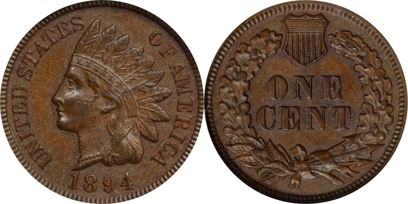 1894 Indian Cent. MS-63 BN (ANACS). OH.
PCGS# 2188. NGC ID: 228N.