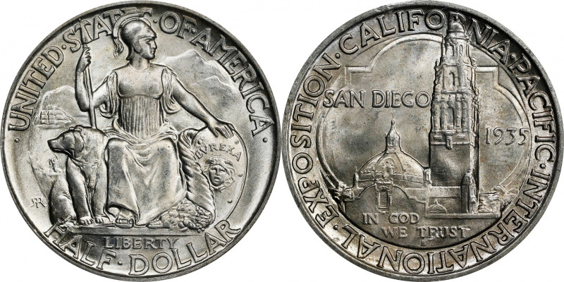 1935-S San Diego, California Pacific International Exposition. MS-66 (PCGS). OGH...