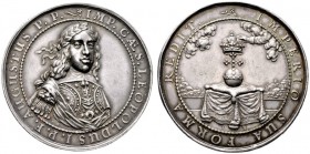  HISTORISCHE MEDAILLEN   ÖSTERREICH   HABSBURG   Leopold I. 1657-1705   (E) AR-Medaille o.J. von J. Buchheim; auf die Krönung zum römischen König in F...